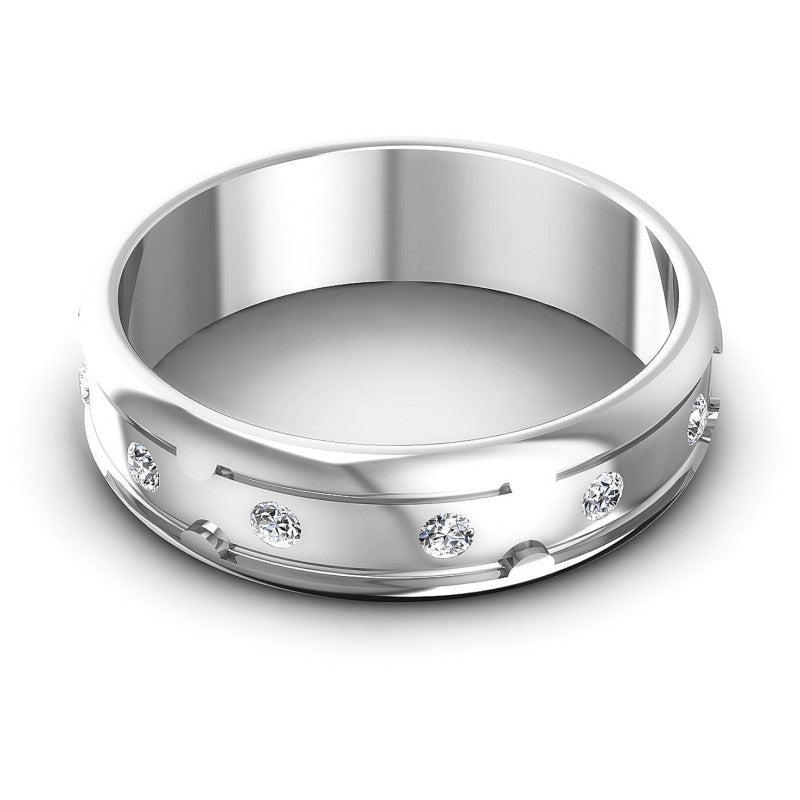 Exquisite Round Diamonds 0.40CT Diamonds Wedding Band