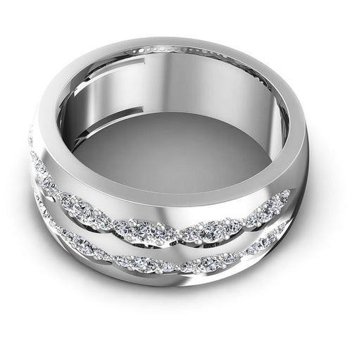 Timeless Round Diamonds 0.90CT Diamonds Wedding Band
