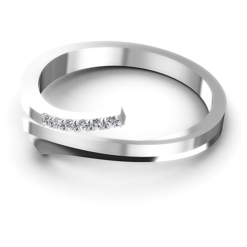 Chic Round Diamonds 0.10CT Diamonds Wedding Band