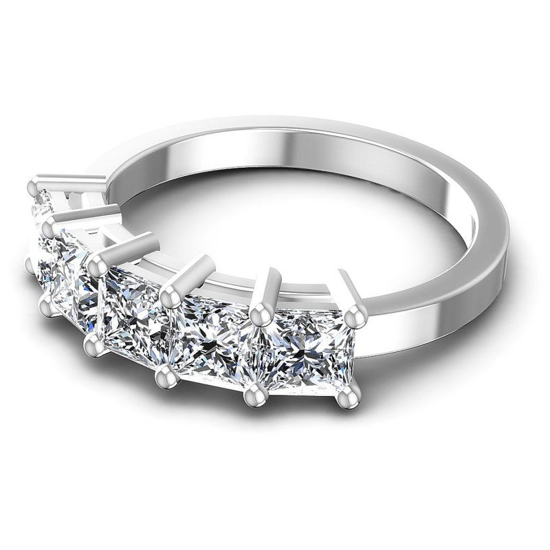 Exceptional Princess Diamonds 1.65CT Diamonds Wedding Band