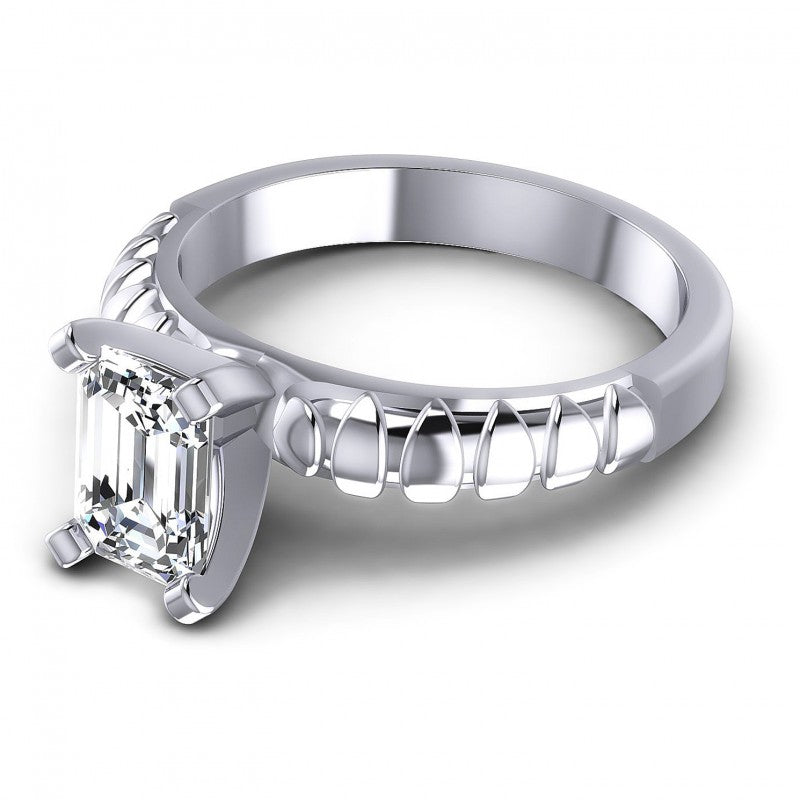 Emerald Diamonds 0.35CT Solitaire Ring in 14KT Rose Gold