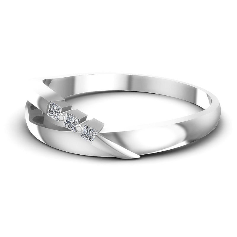 Beautiful Princess Diamonds 0.10CT Diamonds Wedding Band