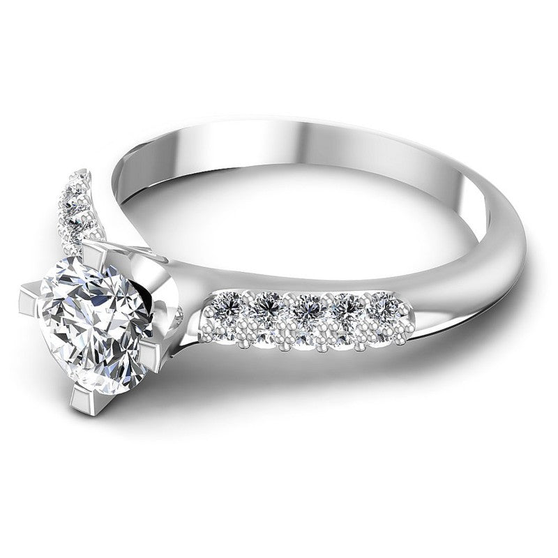 Round Diamonds 0.70CT Engagement Ring in 14KT Rose Gold