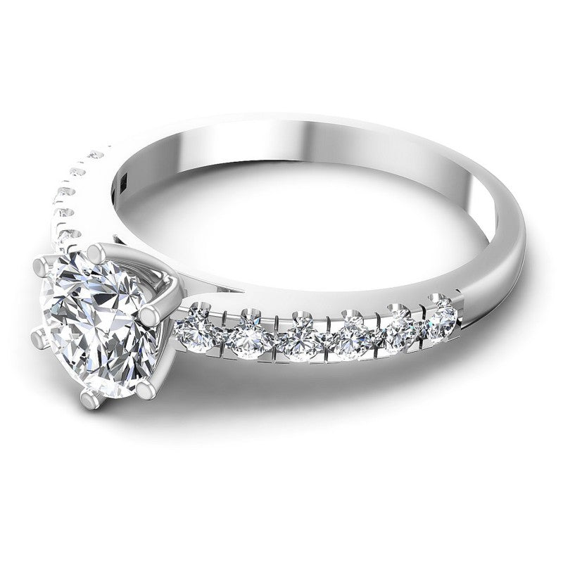 Round Diamonds 0.80CT Engagement Ring in 14KT Rose Gold