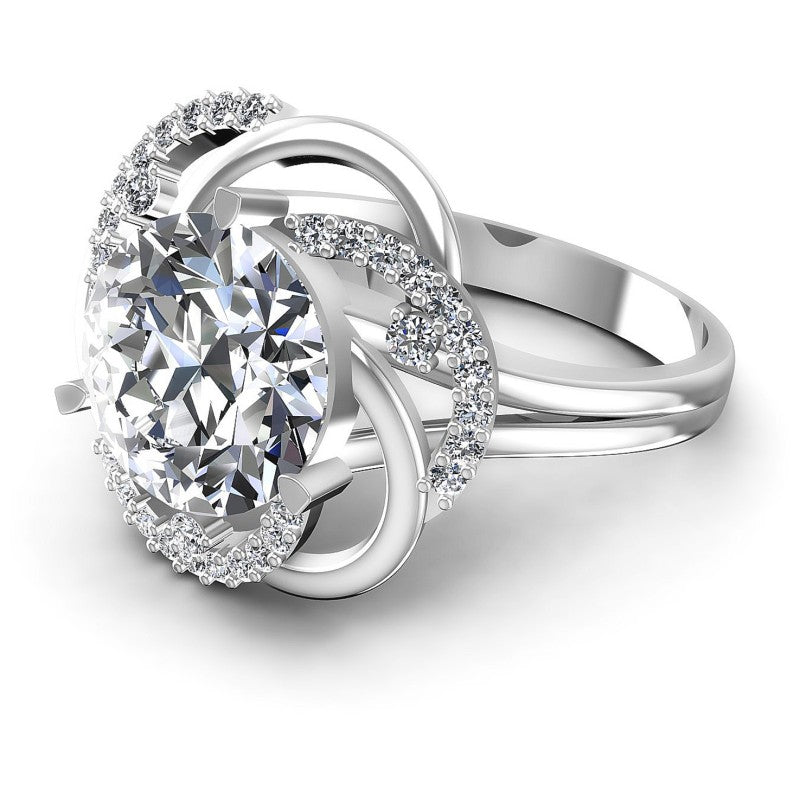 Round Diamonds 0.60CT Engagement Ring in 14KT Rose Gold