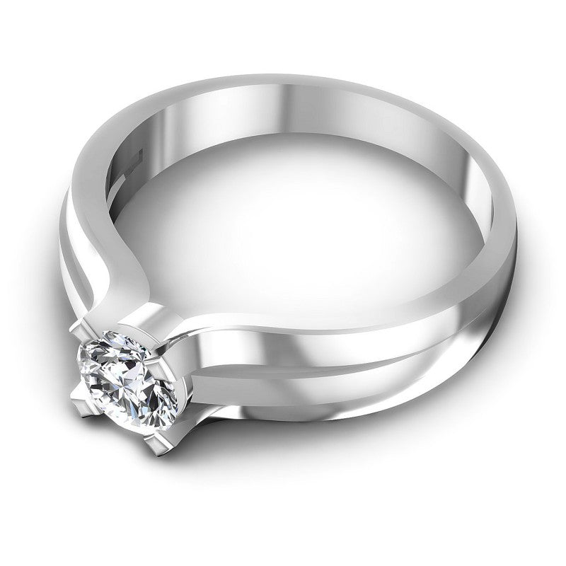 Round Diamonds 0.35CT Solitaire Ring in 14KT Rose Gold