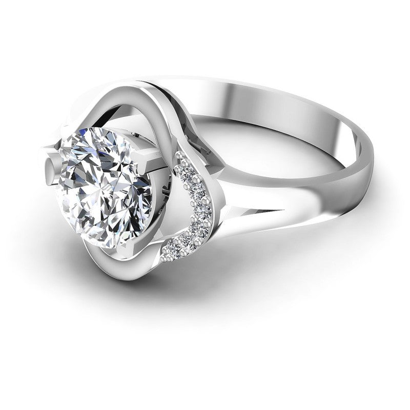 Round Diamonds 0.40CT Engagement Ring in 14KT Rose Gold