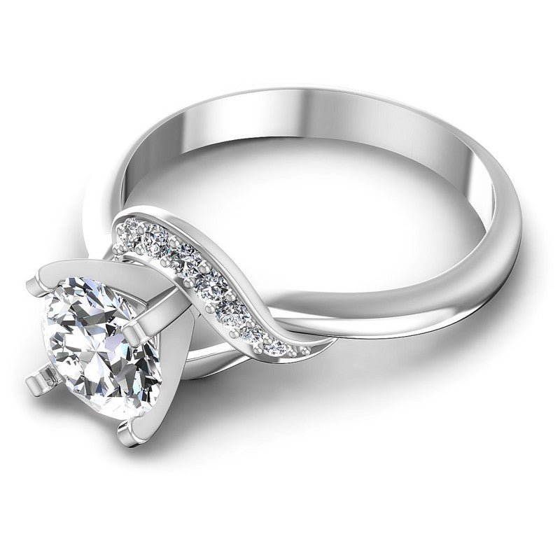 Round Diamonds 0.50CT Engagement Ring in 14KT Rose Gold