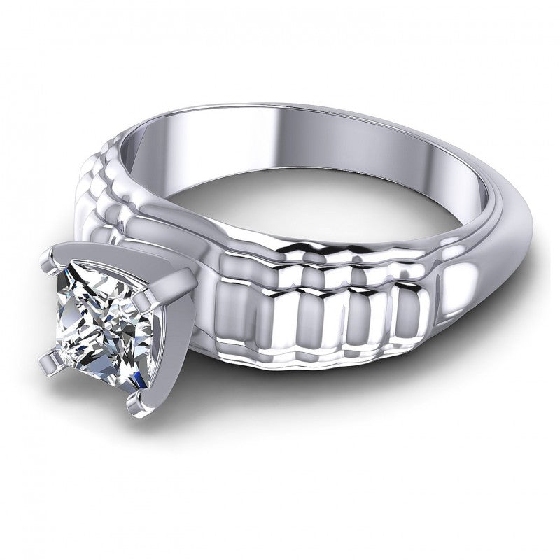 Princess Diamonds 0.35CT Solitaire Ring in 14KT Rose Gold