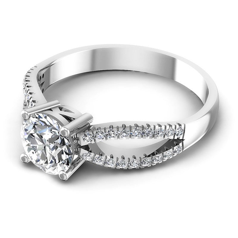 Round Diamonds 0.60CT Engagement Ring in 14KT Rose Gold