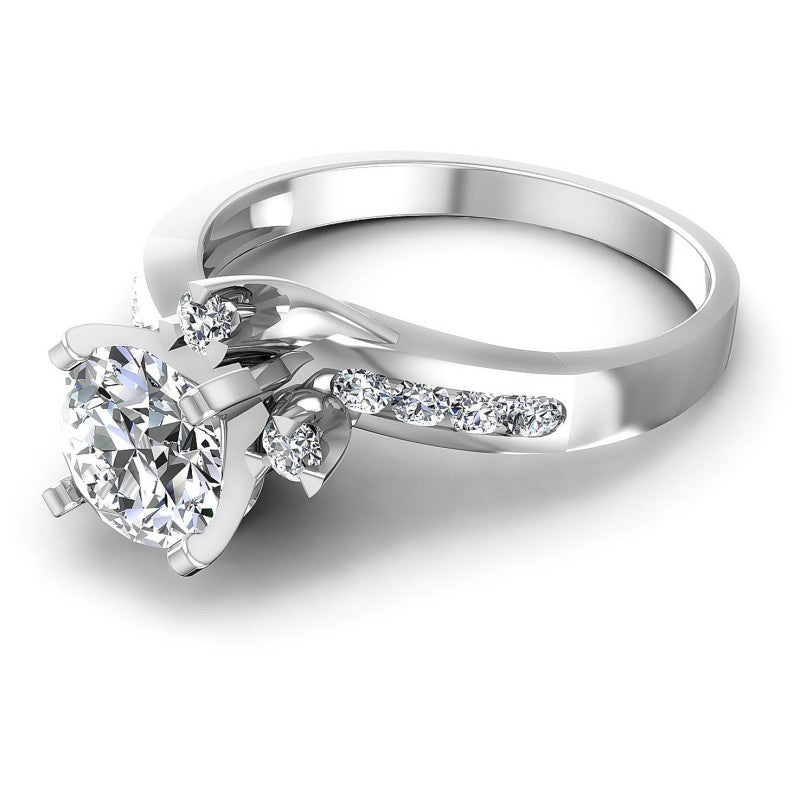 Round Diamonds 0.70CT Engagement Ring in 14KT Rose Gold