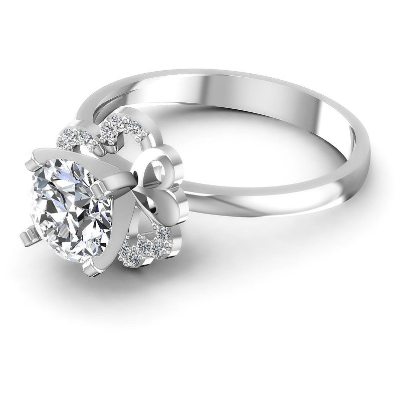 Round Diamonds 0.40CT Engagement Ring in 14KT Rose Gold