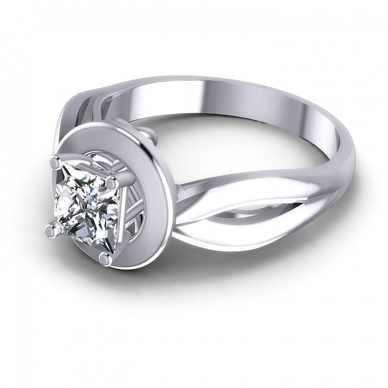 Princess Diamonds 0.35CT Solitaire Ring in 14KT Rose Gold