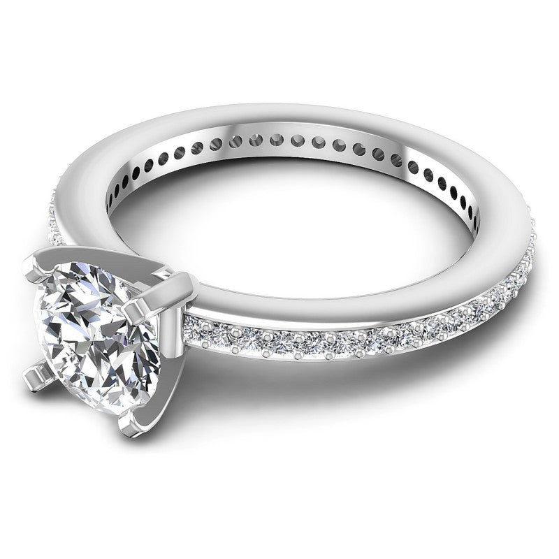 Round Diamonds 0.75CT Engagement Ring in 14KT Rose Gold