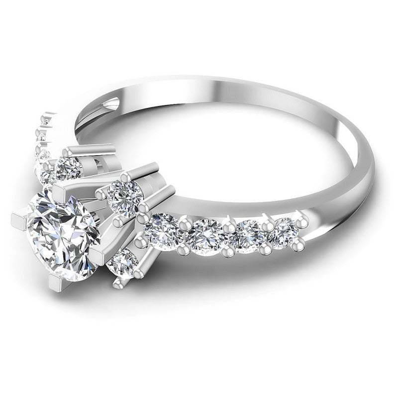 Round Diamonds 0.75CT Engagement Ring in 14KT Rose Gold