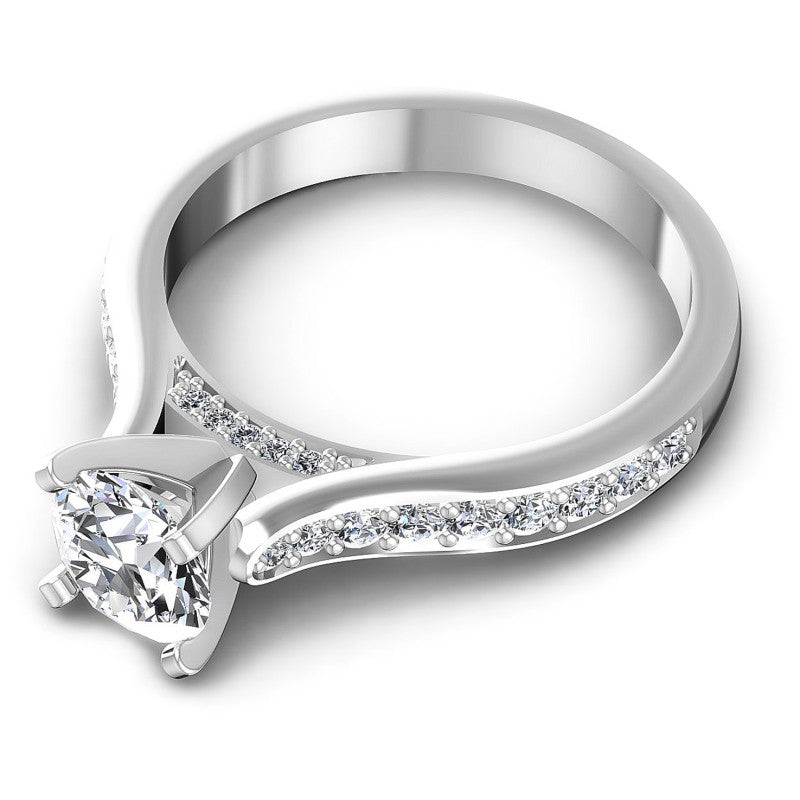 Round Diamonds 0.85CT Engagement Ring in 14KT Rose Gold