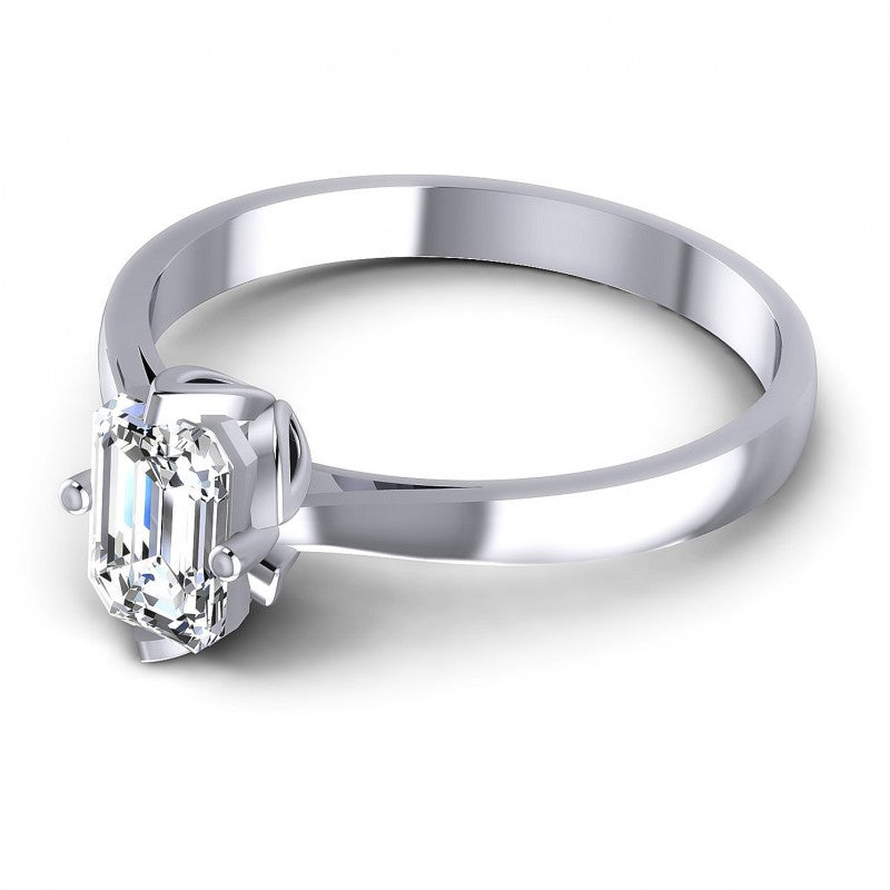 Emerald Diamonds 0.26CT Solitaire Ring in 14KT Rose Gold