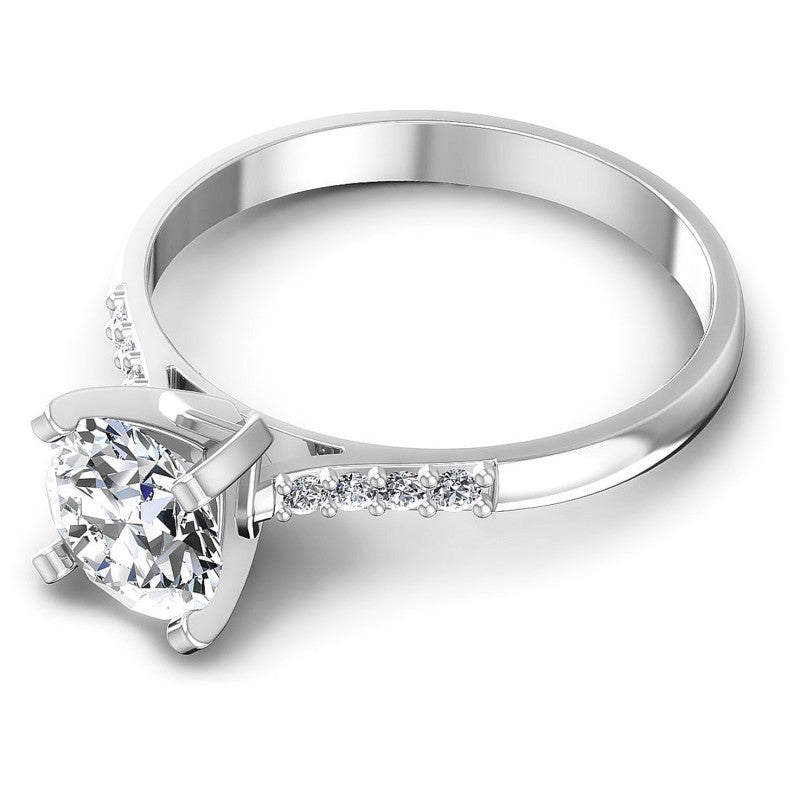 Round Diamonds 0.50CT Engagement Ring in 14KT Rose Gold