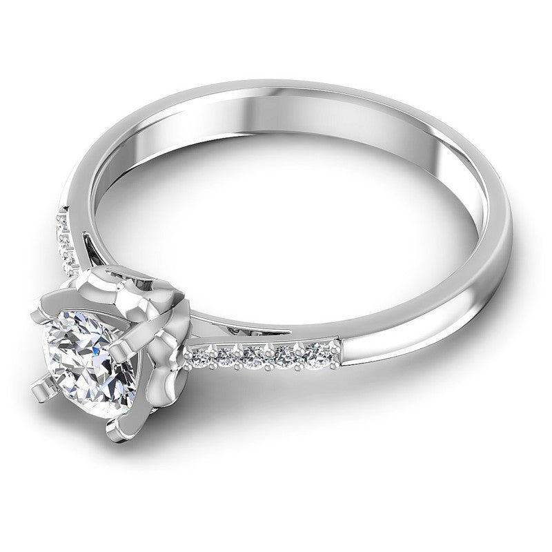 Round Diamonds 0.50CT Engagement Ring in 14KT Rose Gold
