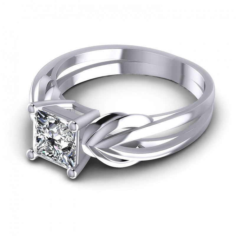Princess Diamonds 0.35CT Solitaire Ring in 14KT Rose Gold