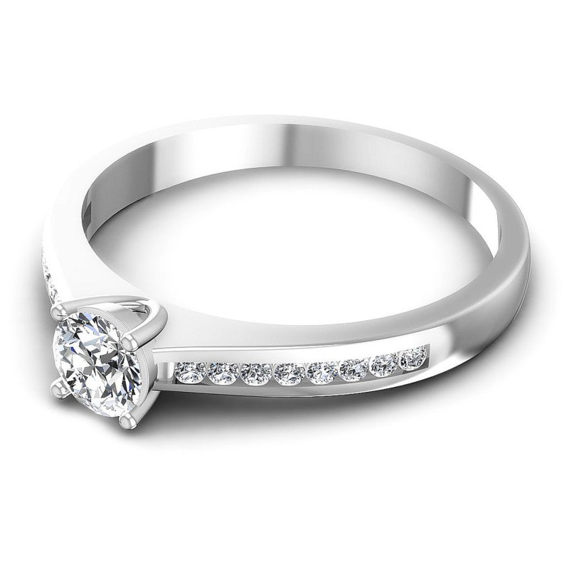 Round Diamonds 0.45CT Engagement Ring in 14KT Rose Gold