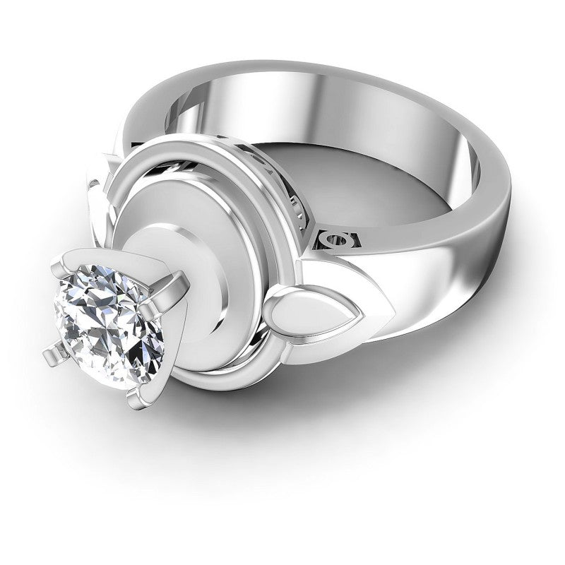 Round Diamonds 0.35CT Solitaire Ring in 14KT Rose Gold