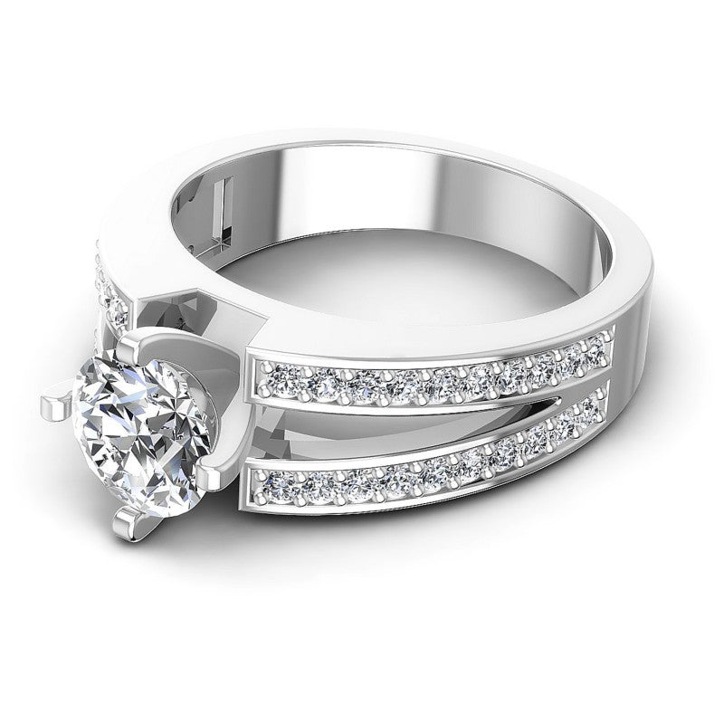 Round Diamonds 0.80CT Engagement Ring in 14KT Rose Gold