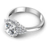 Round and Cushion Diamonds 0.70CT Halo Ring in 14KT Rose Gold
