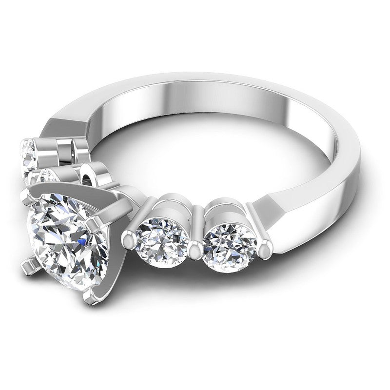 Round Diamonds 0.90CT Engagement Ring in 14KT Rose Gold