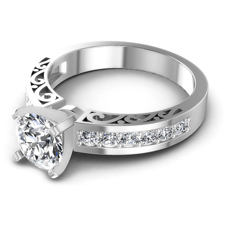 Round Diamonds 0.75CT Engagement Ring in 14KT Rose Gold