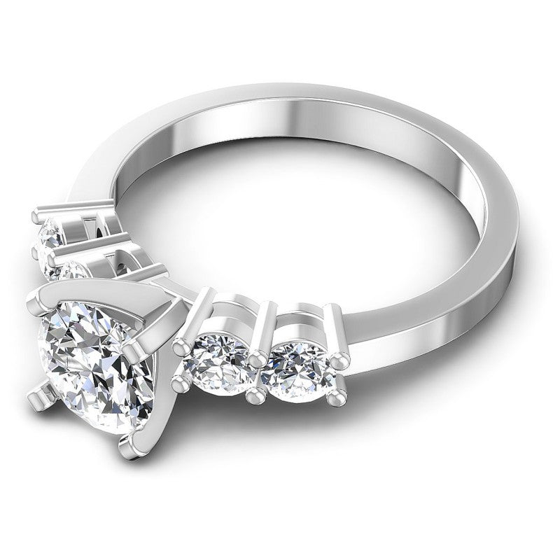 Round Diamonds 0.85CT Engagement Ring in 14KT Rose Gold