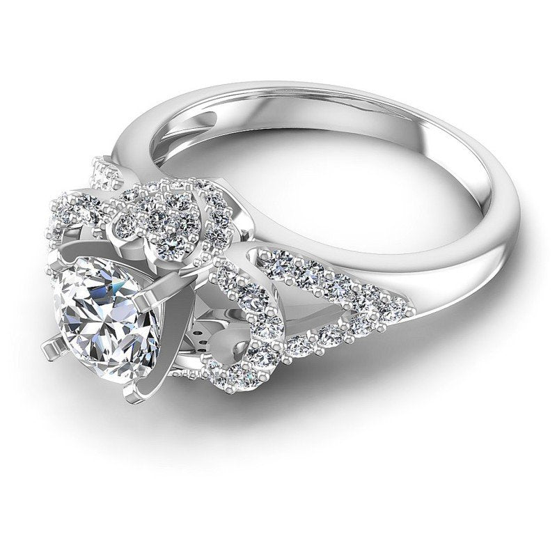 Round Diamonds 1.00CT Fashion Ring in 14KT Rose Gold