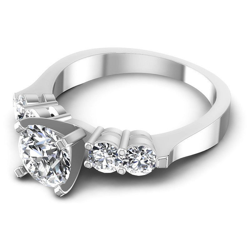 Round Diamonds 0.95CT Engagement Ring in 14KT Rose Gold
