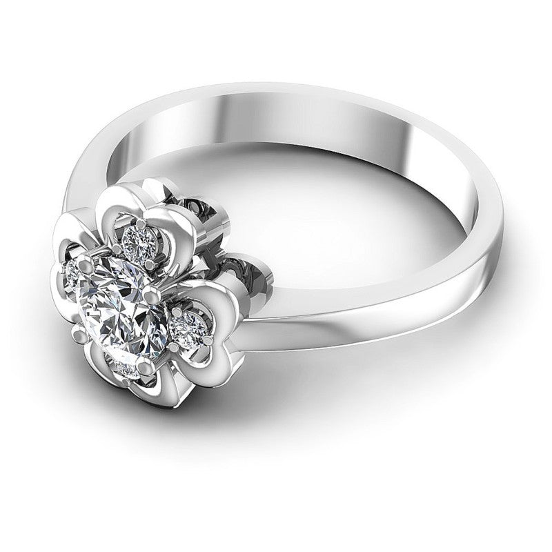 Round Diamonds 0.45CT Engagement Ring in 14KT Rose Gold