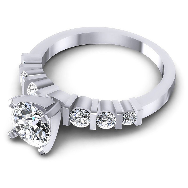 Round Diamonds 0.85CT Engagement Ring in 14KT Rose Gold