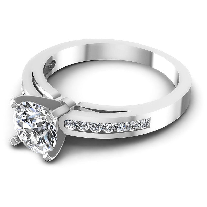 Round Diamonds 0.55CT Engagement Ring in 14KT Rose Gold