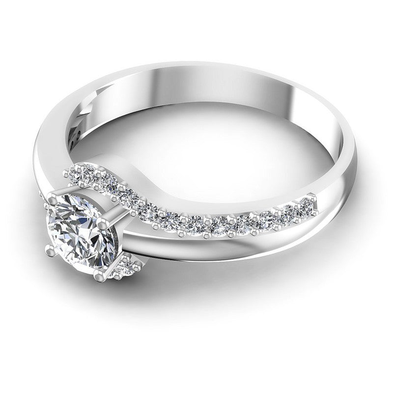 Round Diamonds 0.60CT Engagement Ring in 14KT Rose Gold