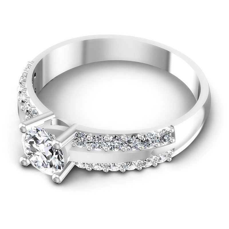 Round Diamonds 0.75CT Engagement Ring in 14KT Rose Gold