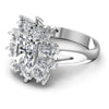 Radiant and Pear Diamonds 1.65CT Halo Ring in 14KT Rose Gold