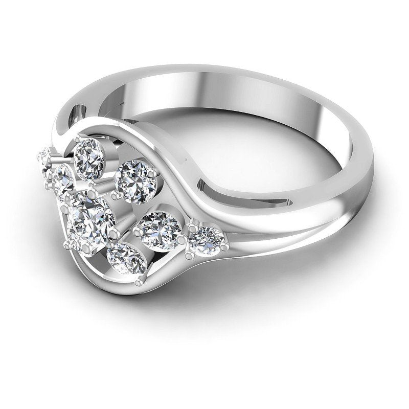 Round Diamonds 0.70CT Fashion Ring in 14KT Rose Gold