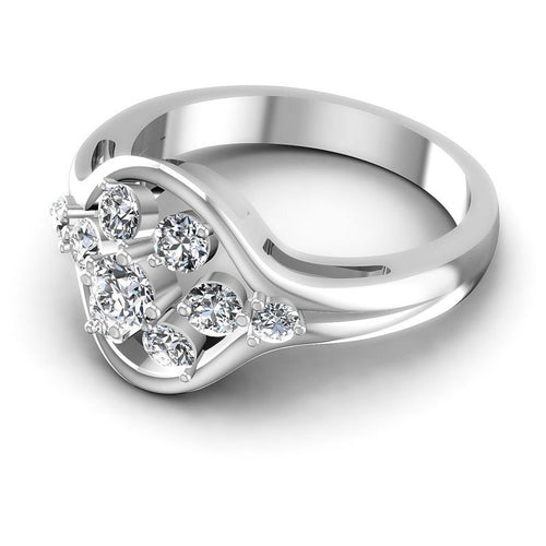 Round Diamonds 0.70CT Fashion Ring in 14KT Rose Gold