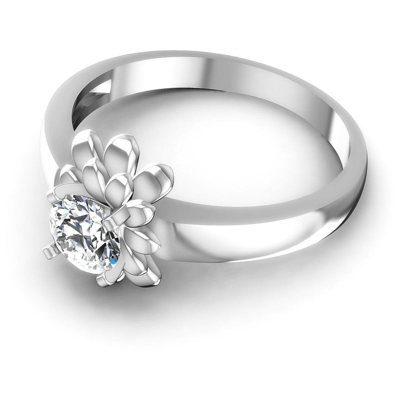 Round Diamonds 0.35CT Solitaire Ring in 14KT Rose Gold