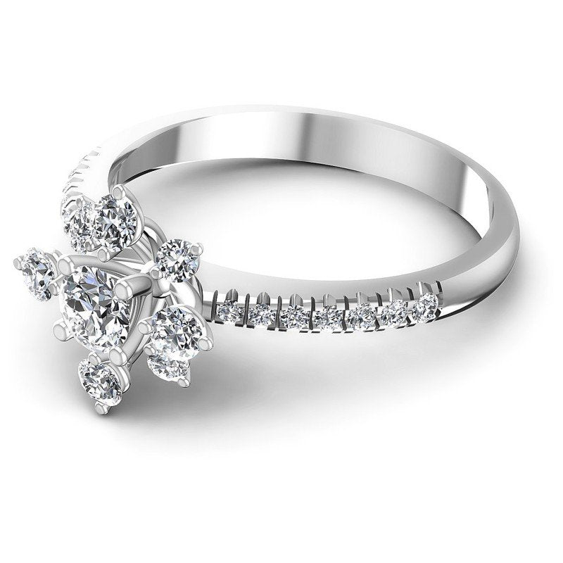 Round Diamonds 0.75CT Fashion Ring in 14KT Rose Gold