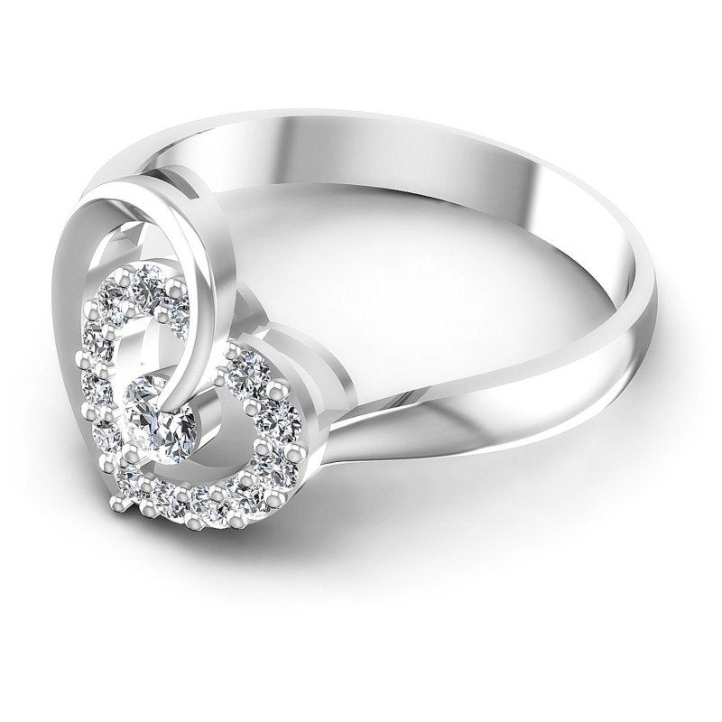 Round Diamonds 0.30CT Fashion Ring in 14KT Rose Gold
