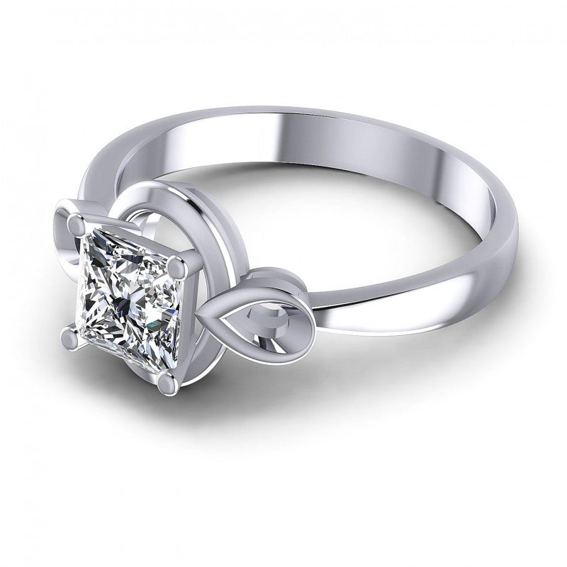 Princess Diamonds 0.35CT Solitaire Ring in 14KT Rose Gold