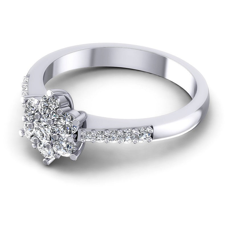 Round Diamonds 0.70CT Fashion Ring in 14KT Rose Gold