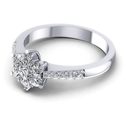 Round Diamonds 0.70CT Fashion Ring in 14KT Rose Gold