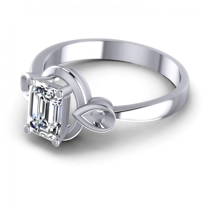 Emerald Diamonds 0.35CT Solitaire Ring in 14KT Rose Gold