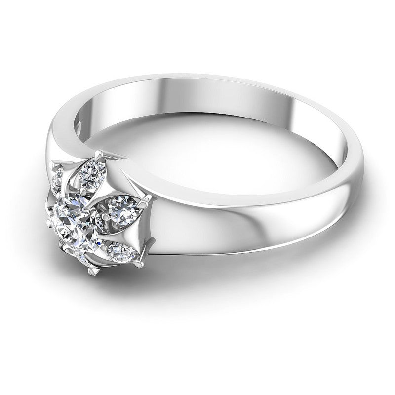 Round Diamonds 0.35CT Fashion Ring in 14KT Rose Gold