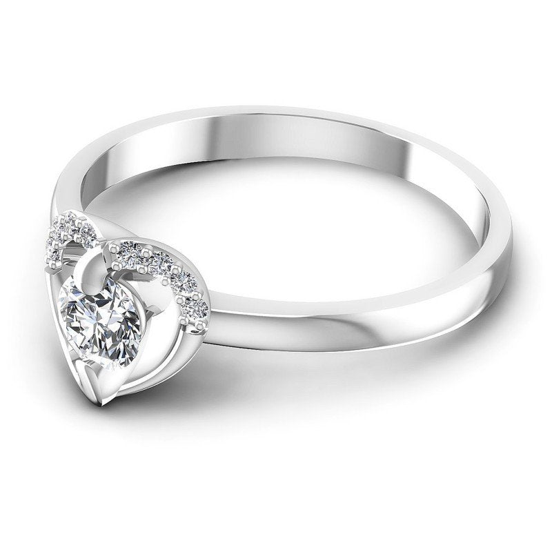 Round Diamonds 0.35CT Fashion Ring in 14KT Rose Gold